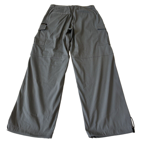 Chico’s Cargo Pants Casual Belted Polyester Blend Size 3 L Gray Pockets NWOT - Picture 2 of 8